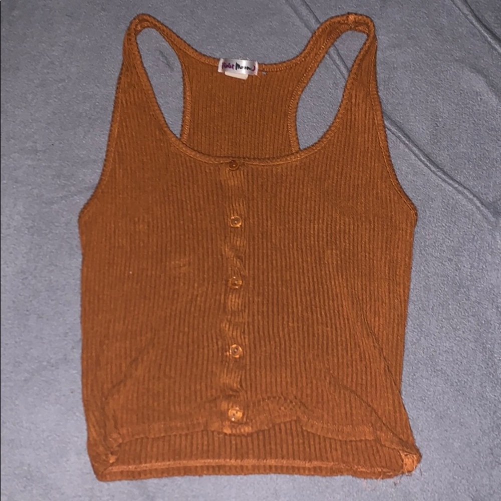Tank top with buttons color rusty